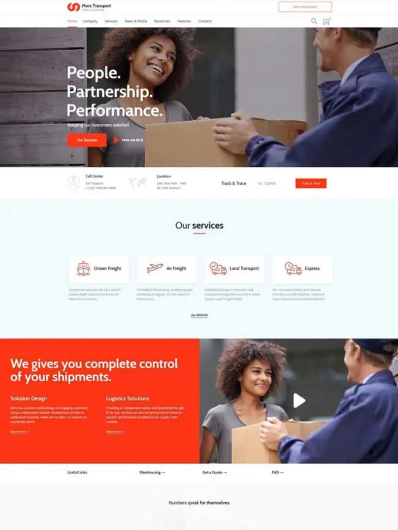 Morz Transport Cargo Logistics Teması