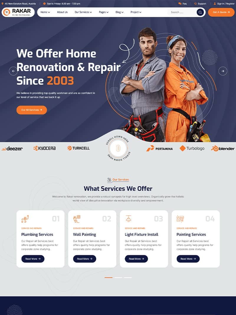 Rakar Repair Service Teması