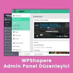 WPShapere Admin Panel Düzenleyici Lisansı