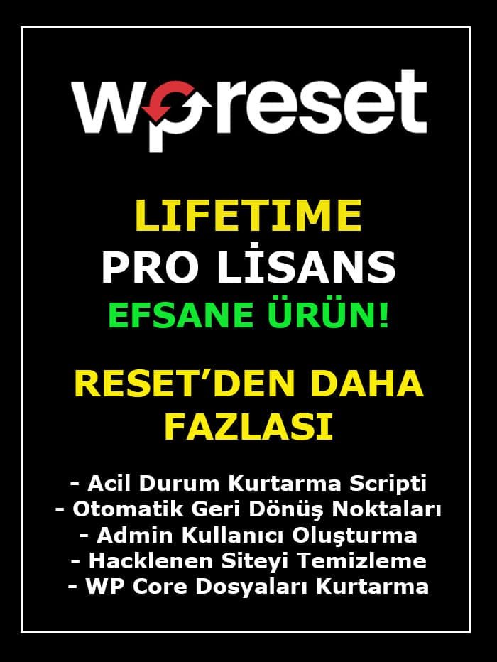 WP Reset Pro Lisansı